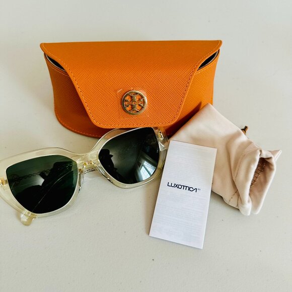 NEW TORY BURCH LIGHT YELLOW PLASTIC SUNGLASSES TY7194U 1952/3H 55-17-140 main image 7